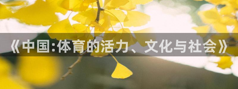 zoty中欧集团：《中国:体育的活力、文化与社会》
